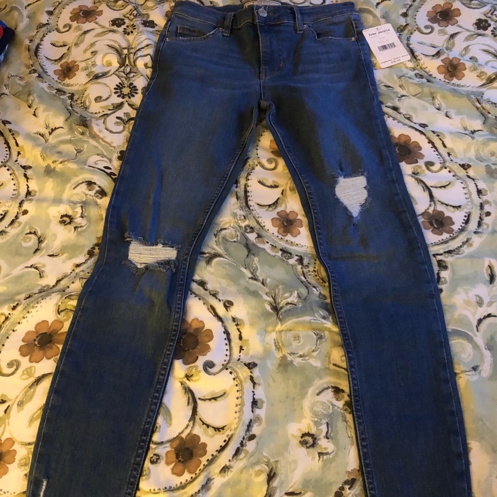 FREE PEOPLE Skinny jeans Blue size 24